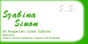 szabina simon business card